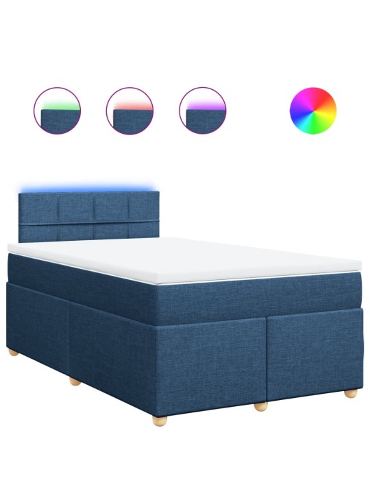 Box spring postel s matrací černá 120x190 cm textil