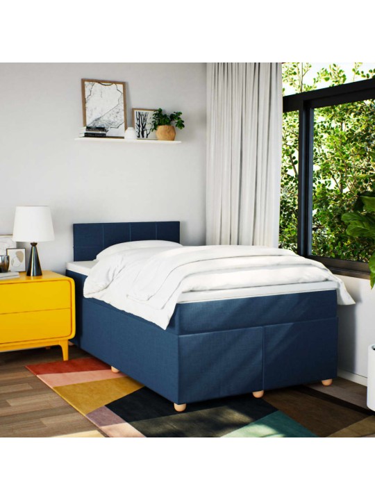Box spring postel s matrací černá 120x190 cm textil