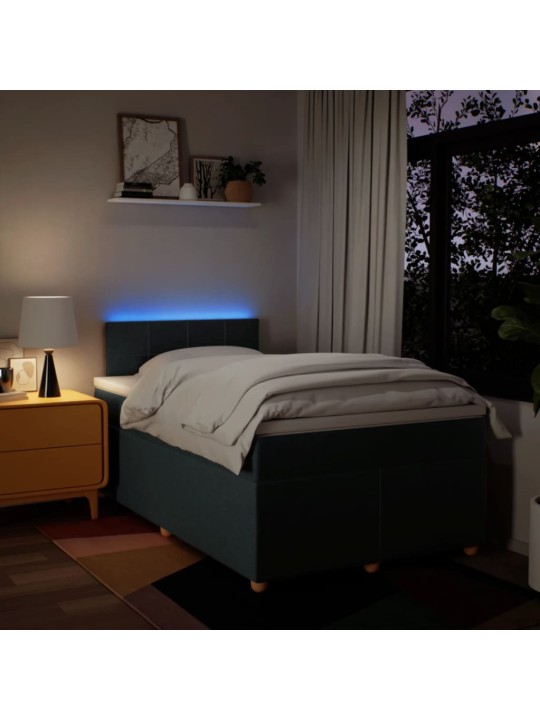 Box spring postel s matrací černá 120x190 cm textil