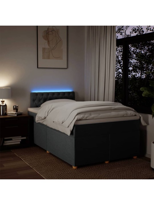 Box spring postel s matrací tmavě šedá 120x190 cm textil