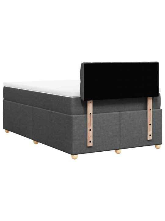 Box spring postel s matrací tmavě šedá 120x190 cm textil