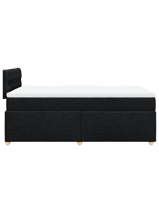 Box spring postel s matrací černá 120x190 cm textil