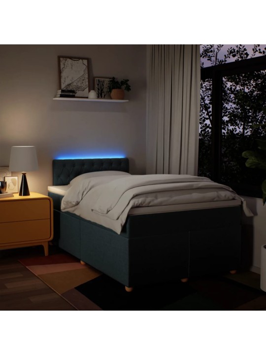 Box spring postel s matrací černá 120x190 cm textil