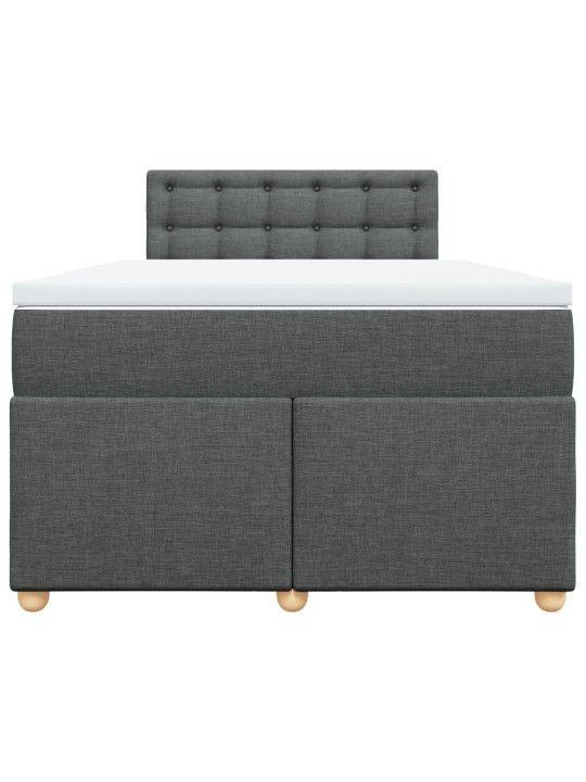 Box spring postel s matrací tmavě šedá 120x190 cm textil