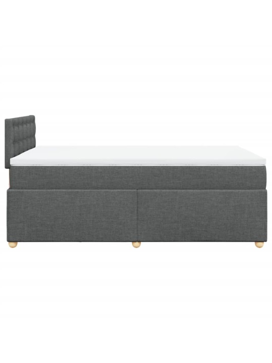 Box spring postel s matrací tmavě šedá 120x190 cm textil