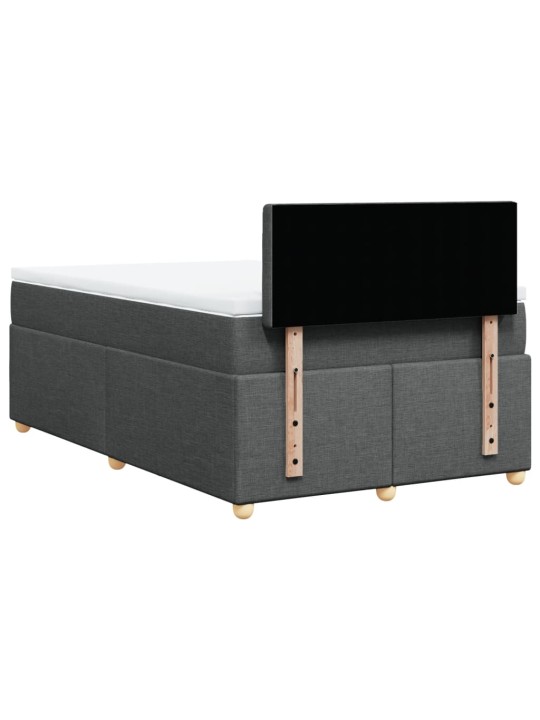 Box spring postel s matrací tmavě šedá 120x190 cm textil