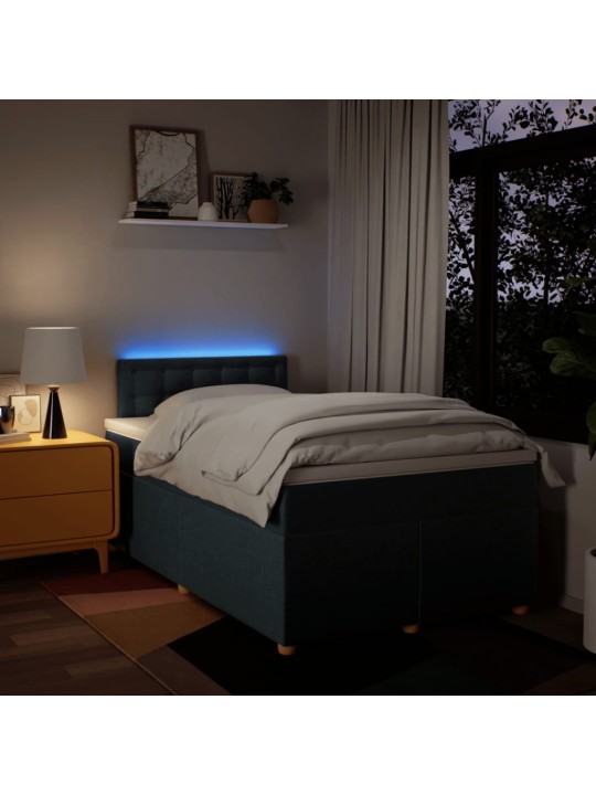 Box spring postel s matrací černá 120x190 cm textil