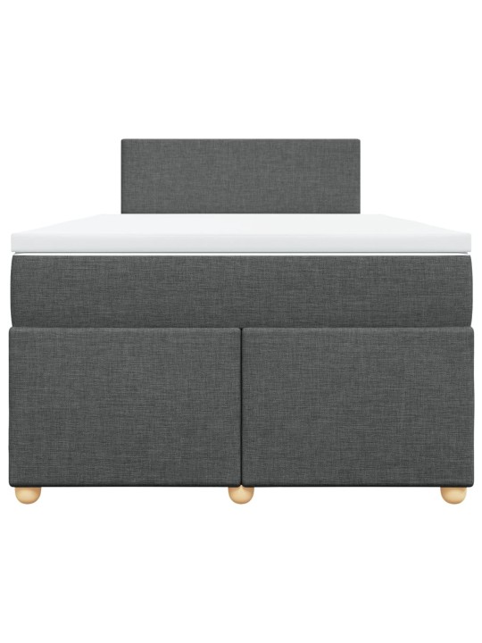 Box spring postel s matrací tmavě šedá 120x200 cm textil