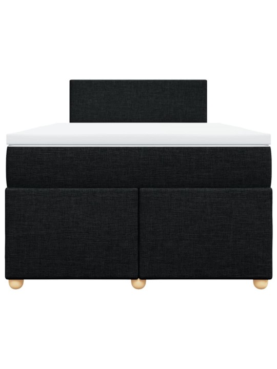 Box spring postel s matrací černá 120x200 cm textil