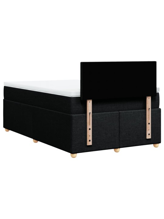Box spring postel s matrací černá 120x200 cm textil