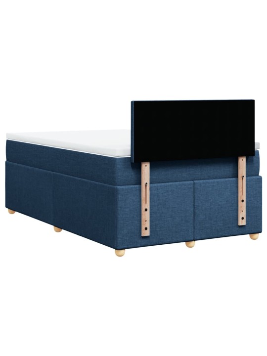 Box spring postel s matrací modrá 120x200 cm textil