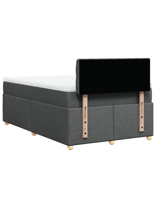 Box spring postel s matrací tmavě šedá 120x200 cm textil