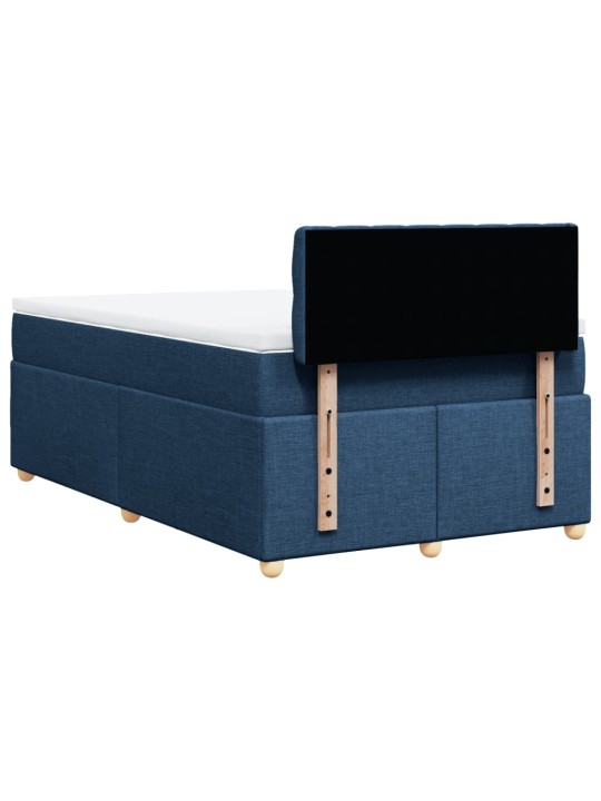 Box spring postel s matrací modrá 120x200 cm textil