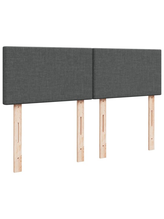 Box spring postel s matrací tmavě šedý 140 x 190 cm textil
