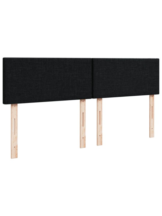 Box spring postel s matrací černá 140 x 190 cm textil