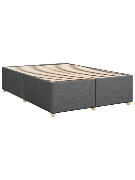 Box spring postel s matrací tmavě šedý 140 x 190 cm textil