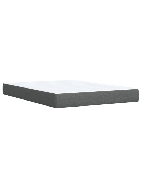 Box spring postel s matrací tmavě šedý 140 x 190 cm textil
