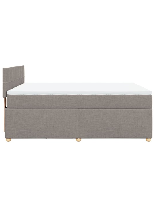 Box spring postel s matrací taupe 140x190 cm textil
