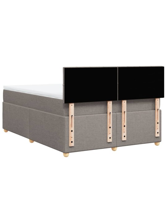 Box spring postel s matrací taupe 140x190 cm textil