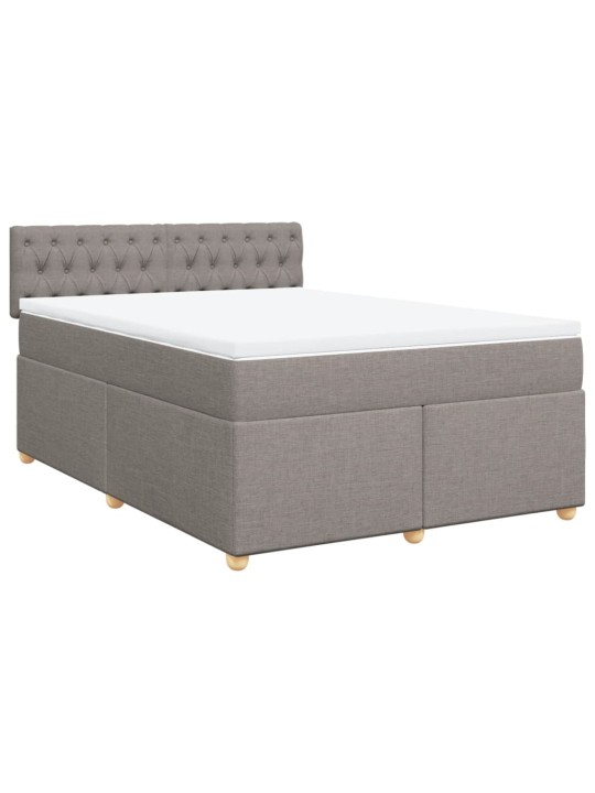 Box spring postel s matrací taupe 140x190 cm textil