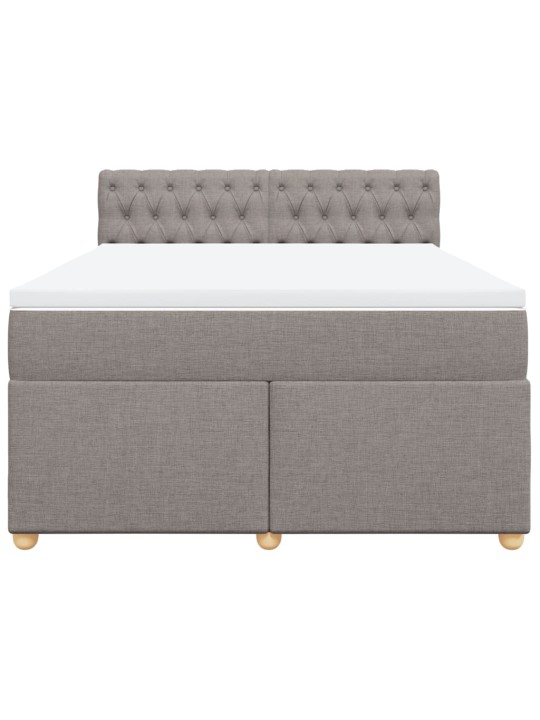 Box spring postel s matrací taupe 140x190 cm textil