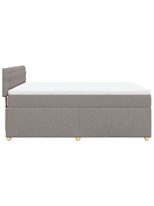 Box spring postel s matrací taupe 140x190 cm textil