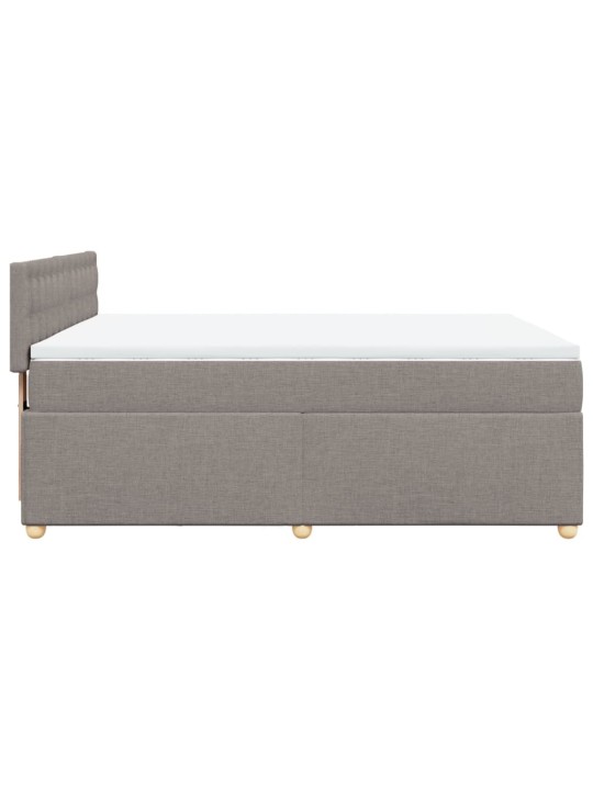 Box spring postel s matrací taupe 140x190 cm textil