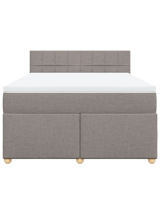 Box spring postel s matrací taupe 140x200 cm textil