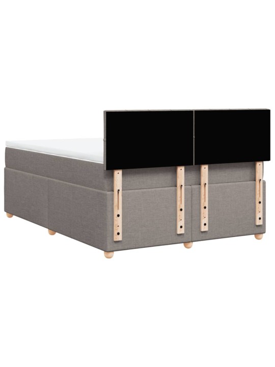 Box spring postel s matrací taupe 140x200 cm textil