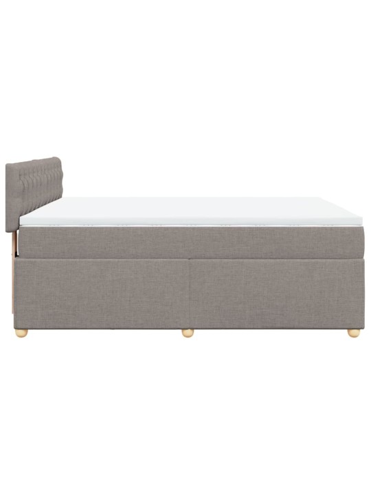 Box spring postel s matrací taupe 140x200 cm textil