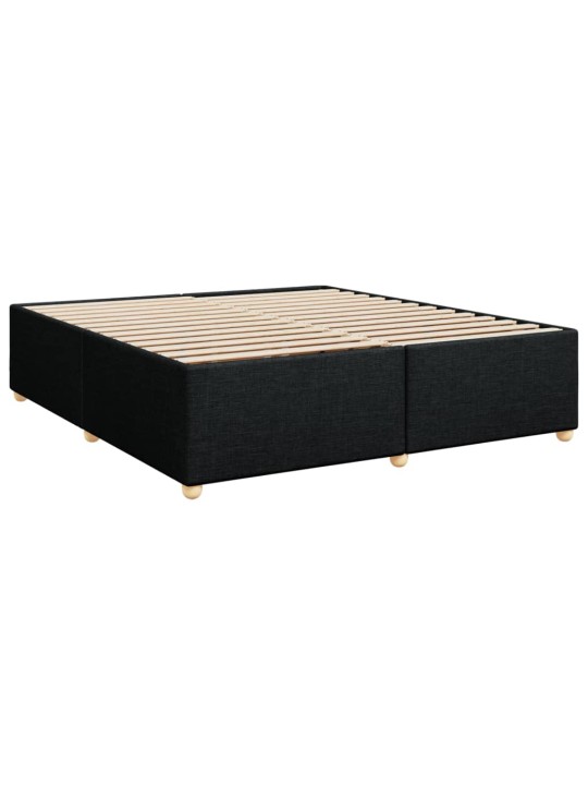 Box spring postel s matrací černá 180x200 cm textil