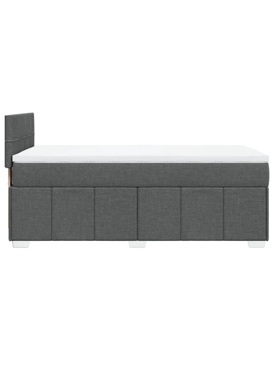 Box spring postel s matrací tmavě šedá 80 x 200 cm textil