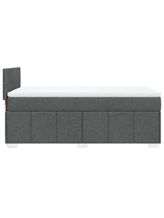Box spring postel s matrací tmavě šedá 80 x 200 cm textil