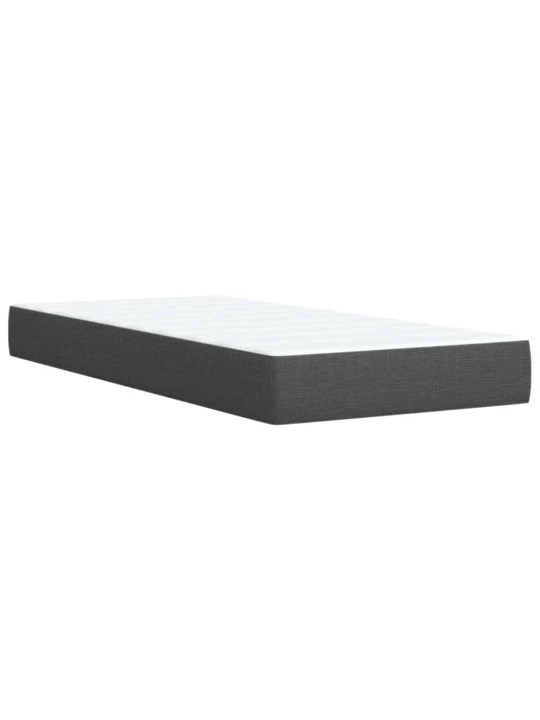 Box spring postel s matrací tmavě šedá 80 x 200 cm textil