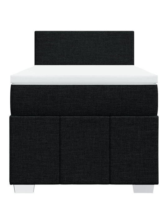 Box spring postel s matrací černá 90x190 cm textil