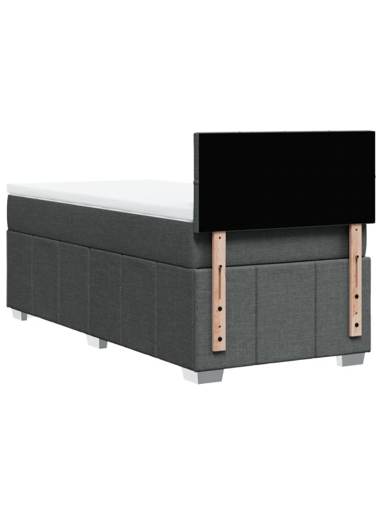 Box spring postel s matrací tmavě šedá 90x190 cm textil