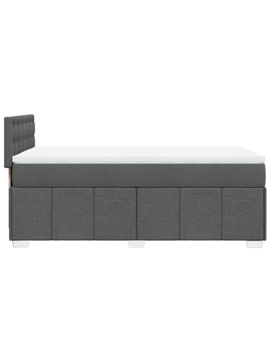 Box spring postel s matrací tmavě šedá 90x190 cm textil