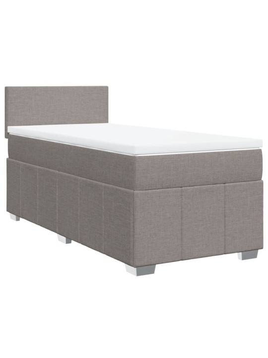 Box spring postel s matrací taupe 90x200 cm textil