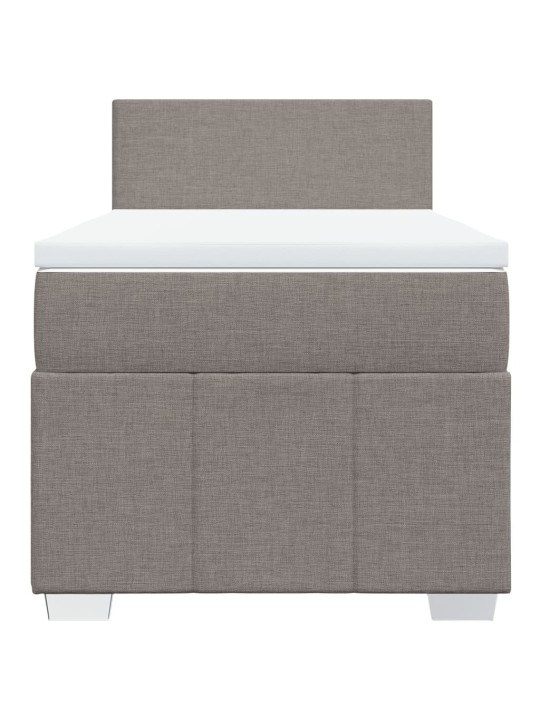 Box spring postel s matrací taupe 90x200 cm textil