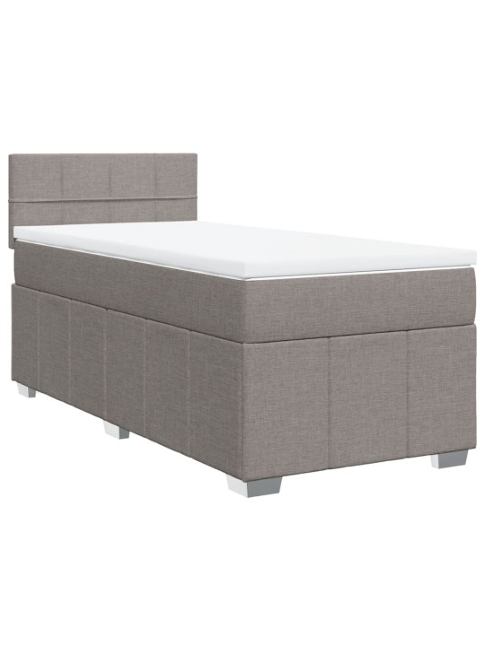 Box spring postel s matrací taupe 90x200 cm textil