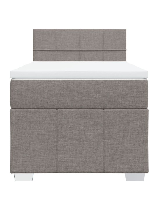 Box spring postel s matrací taupe 90x200 cm textil