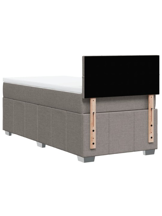 Box spring postel s matrací taupe 90x200 cm textil