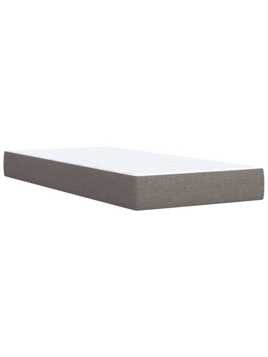 Box spring postel s matrací taupe 90x200 cm textil