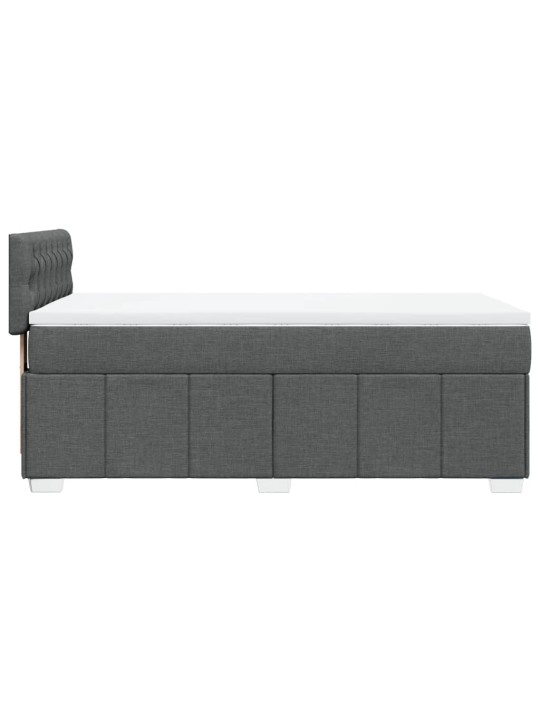 Box spring postel s matrací tmavě šedá 90x200 cm textil