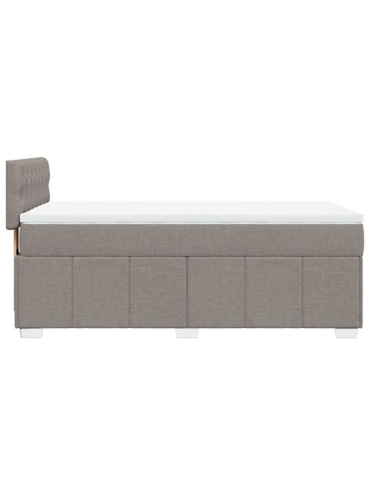 Box spring postel s matrací taupe 90x200 cm textil