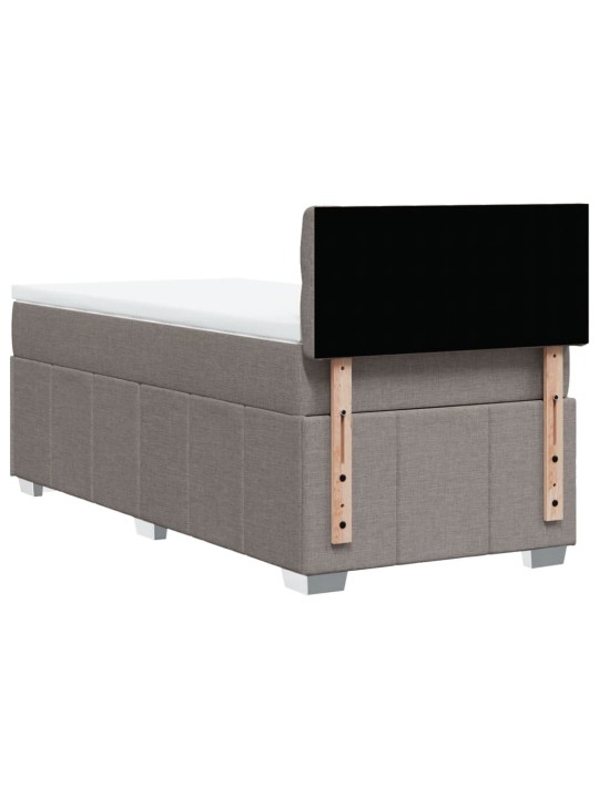 Box spring postel s matrací taupe 90x200 cm textil