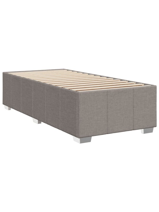 Box spring postel s matrací taupe 90x200 cm textil