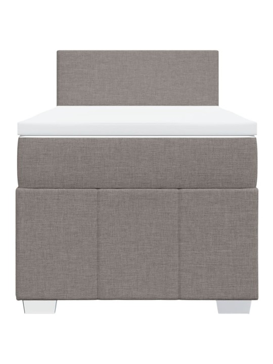Box spring postel s matrací taupe 100 x 200 cm textil