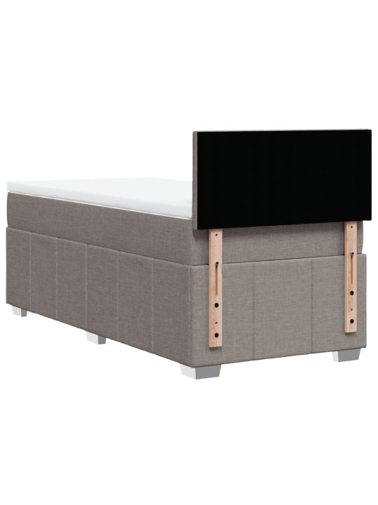 Box spring postel s matrací taupe 100 x 200 cm textil