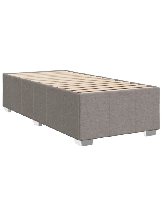 Box spring postel s matrací taupe 100 x 200 cm textil